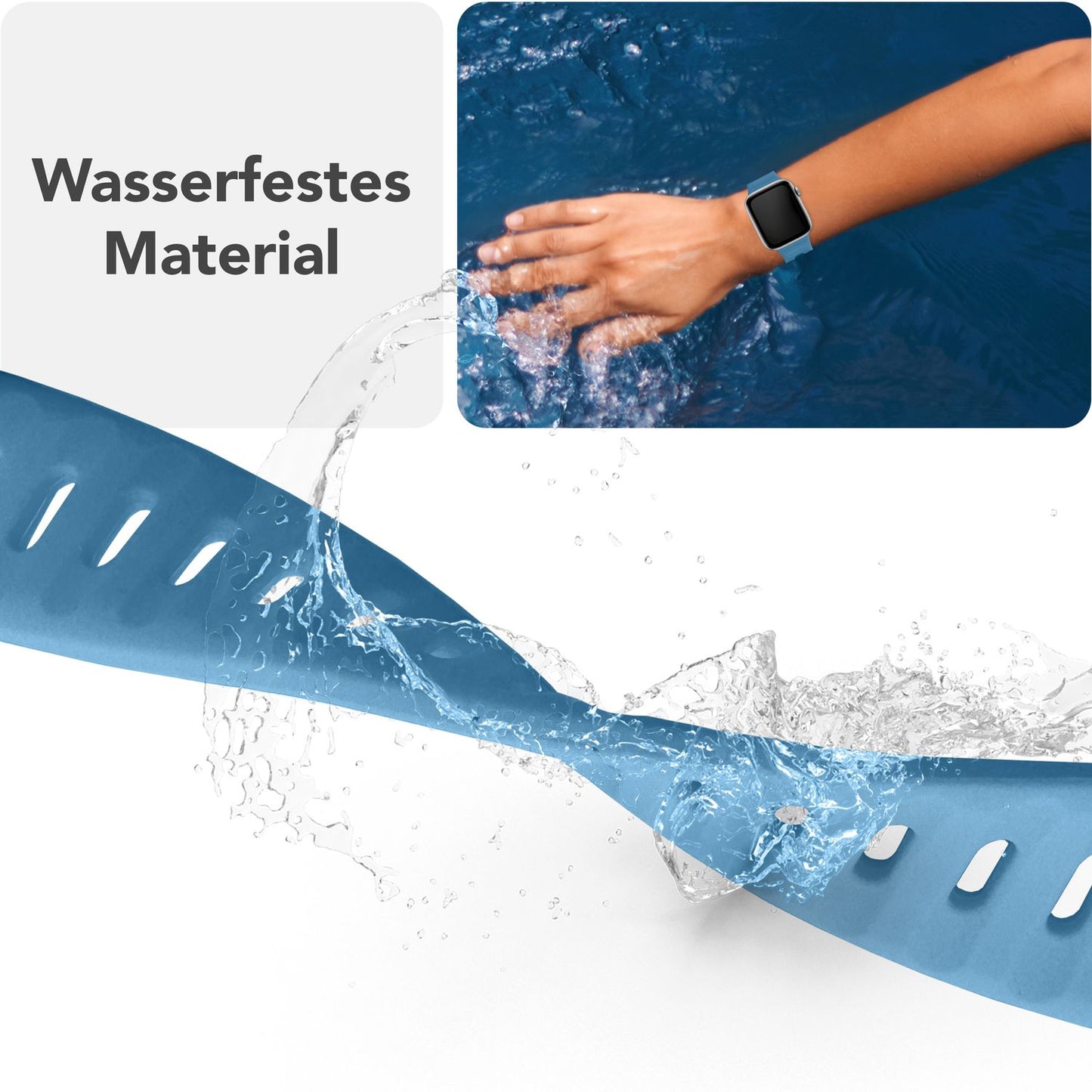 NALIA Motion Armband für Apple Watch Ultra/SE/10/9/8/7/6/5/4/3/2/1, Gehäusegröße 42/44/45/46/49mm, Soft Silikon Ersatz Sportarmband mit Steck-Pin Verschluss