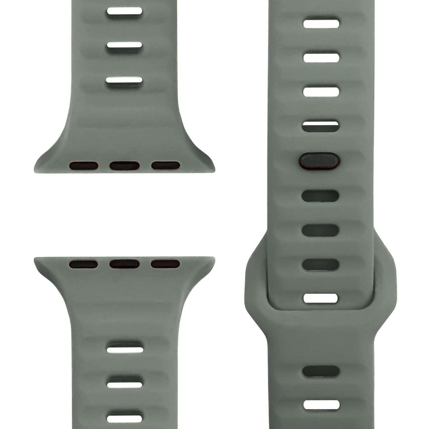 NALIA Motion Armband für Apple Watch Ultra/SE/10/9/8/7/6/5/4/3/2/1, Gehäusegröße 42/44/45/46/49mm, Soft Silikon Ersatz Sportarmband mit Steck-Pin Verschluss