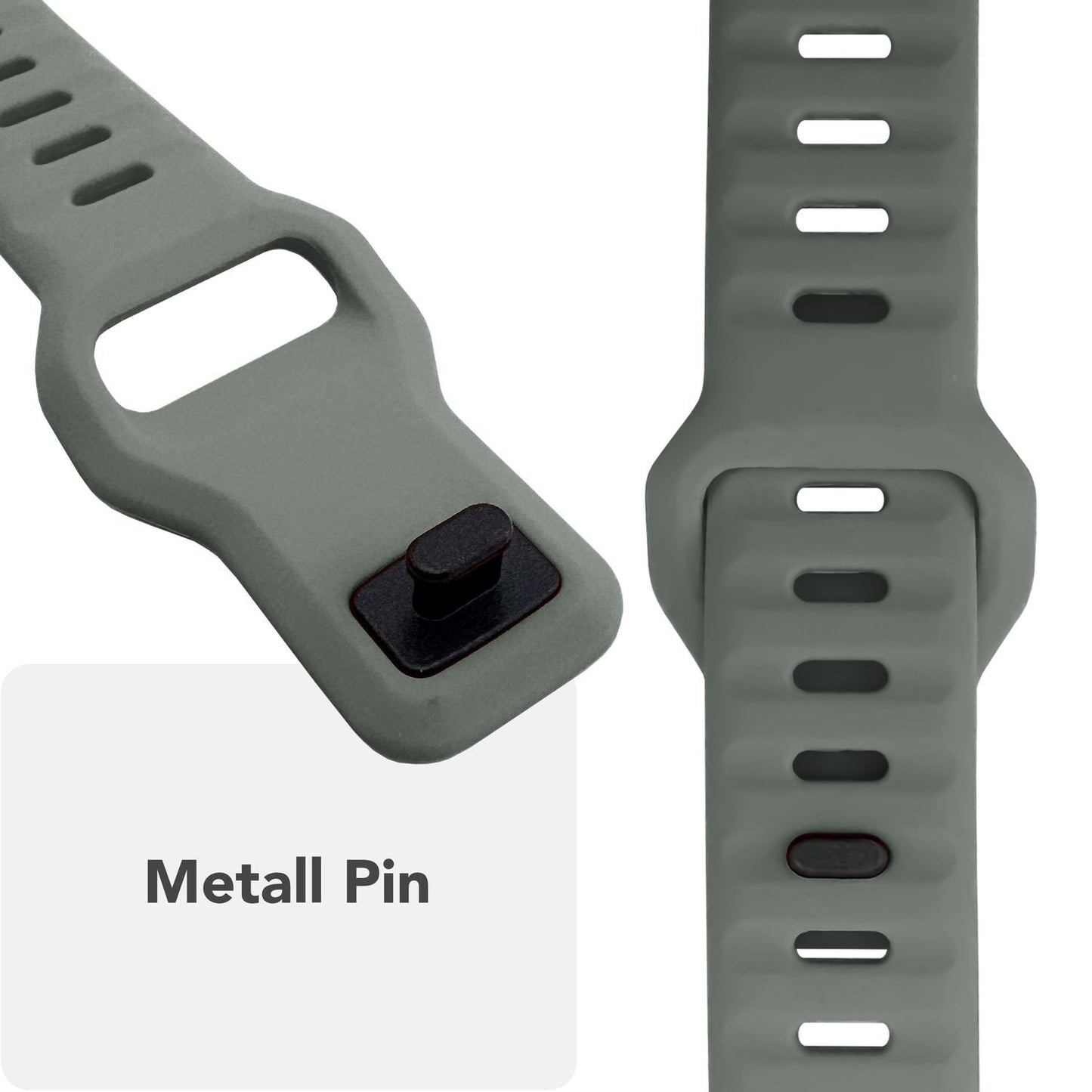 NALIA Motion Armband für Apple Watch Ultra/SE/10/9/8/7/6/5/4/3/2/1, Gehäusegröße 42/44/45/46/49mm, Soft Silikon Ersatz Sportarmband mit Steck-Pin Verschluss