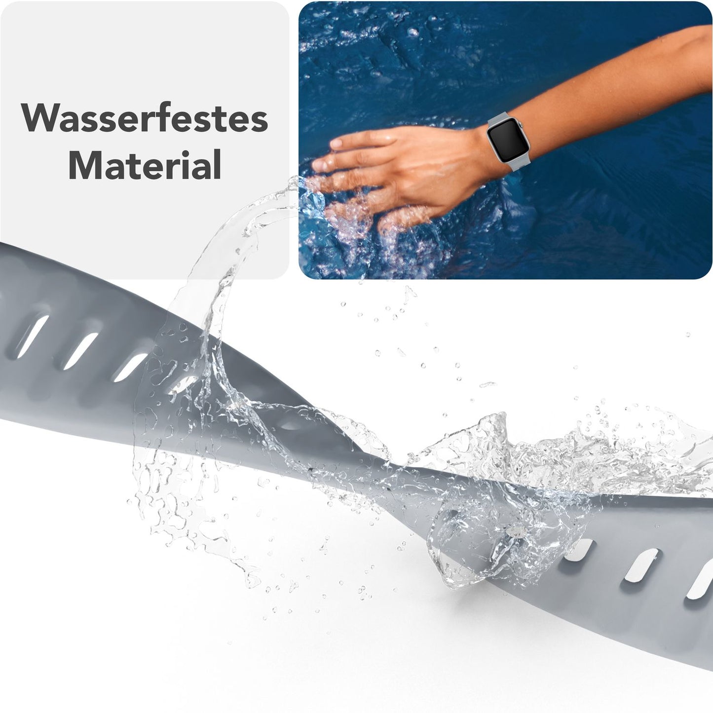 NALIA Motion Armband für Apple Watch Ultra/SE/10/9/8/7/6/5/4/3/2/1, Gehäusegröße 42/44/45/46/49mm, Soft Silikon Ersatz Sportarmband mit Steck-Pin Verschluss