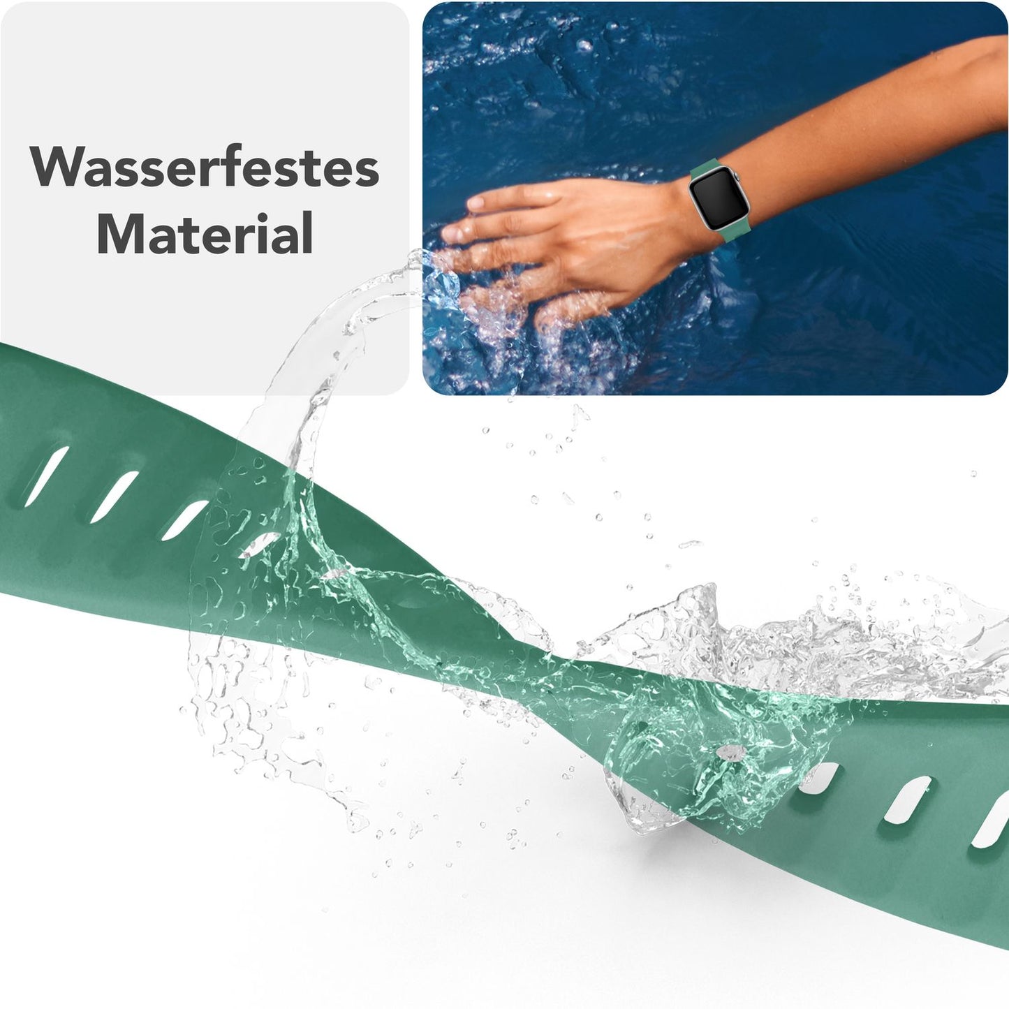 NALIA Motion Armband für Apple Watch Ultra/SE/10/9/8/7/6/5/4/3/2/1, Gehäusegröße 42/44/45/46/49mm, Soft Silikon Ersatz Sportarmband mit Steck-Pin Verschluss