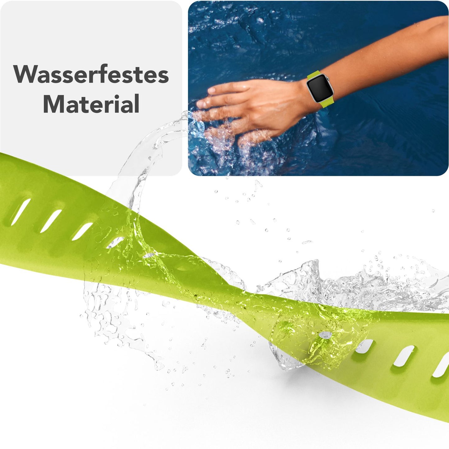 NALIA Motion Armband für Apple Watch Ultra/SE/10/9/8/7/6/5/4/3/2/1, Gehäusegröße 42/44/45/46/49mm, Soft Silikon Ersatz Sportarmband mit Steck-Pin Verschluss