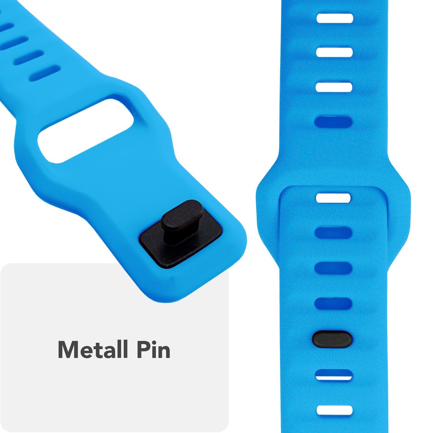 NALIA Motion Armband für Apple Watch Ultra/SE/10/9/8/7/6/5/4/3/2/1, Gehäusegröße 42/44/45/46/49mm, Soft Silikon Ersatz Sportarmband mit Steck-Pin Verschluss