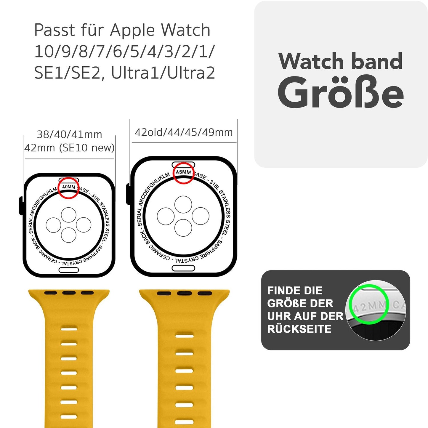 NALIA Motion Armband für Apple Watch Ultra/SE/10/9/8/7/6/5/4/3/2/1, Gehäusegröße 42/44/45/46/49mm, Soft Silikon Ersatz Sportarmband mit Steck-Pin Verschluss