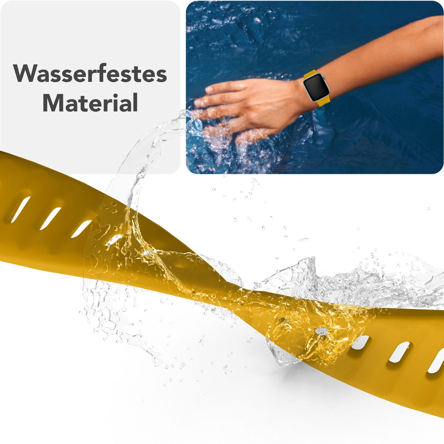 NALIA Motion Armband für Apple Watch Ultra/SE/10/9/8/7/6/5/4/3/2/1, Gehäusegröße 42/44/45/46/49mm, Soft Silikon Ersatz Sportarmband mit Steck-Pin Verschluss