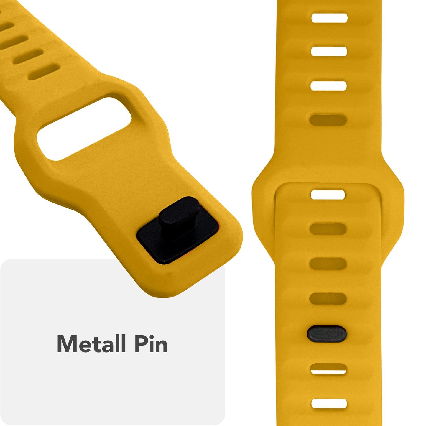 NALIA Motion Armband für Apple Watch Ultra/SE/10/9/8/7/6/5/4/3/2/1, Gehäusegröße 42/44/45/46/49mm, Soft Silikon Ersatz Sportarmband mit Steck-Pin Verschluss