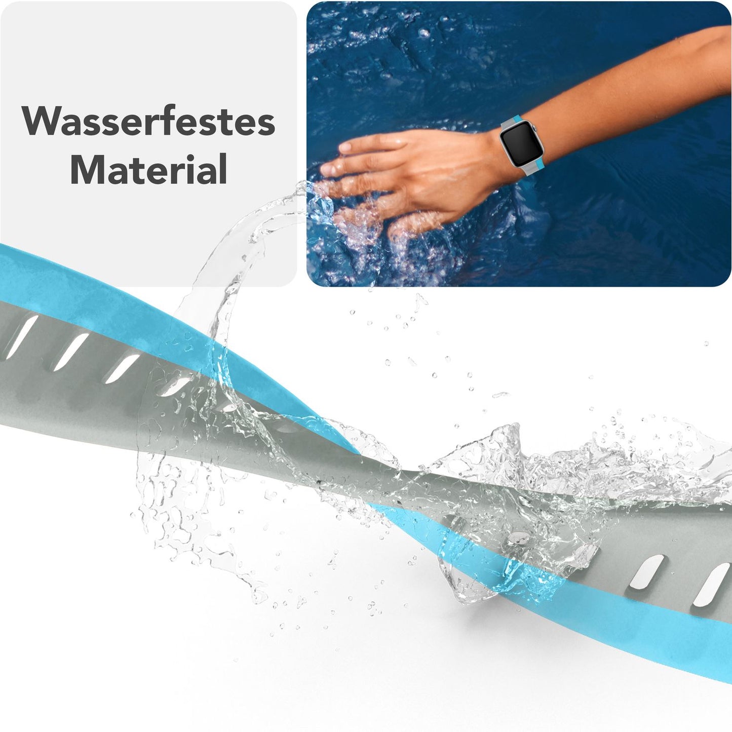 NALIA Motion Armband für Apple Watch Ultra/SE/10/9/8/7/6/5/4/3/2/1, Gehäusegröße 42/44/45/46/49mm, Soft Silikon Ersatz Sportarmband mit Steck-Pin Verschluss