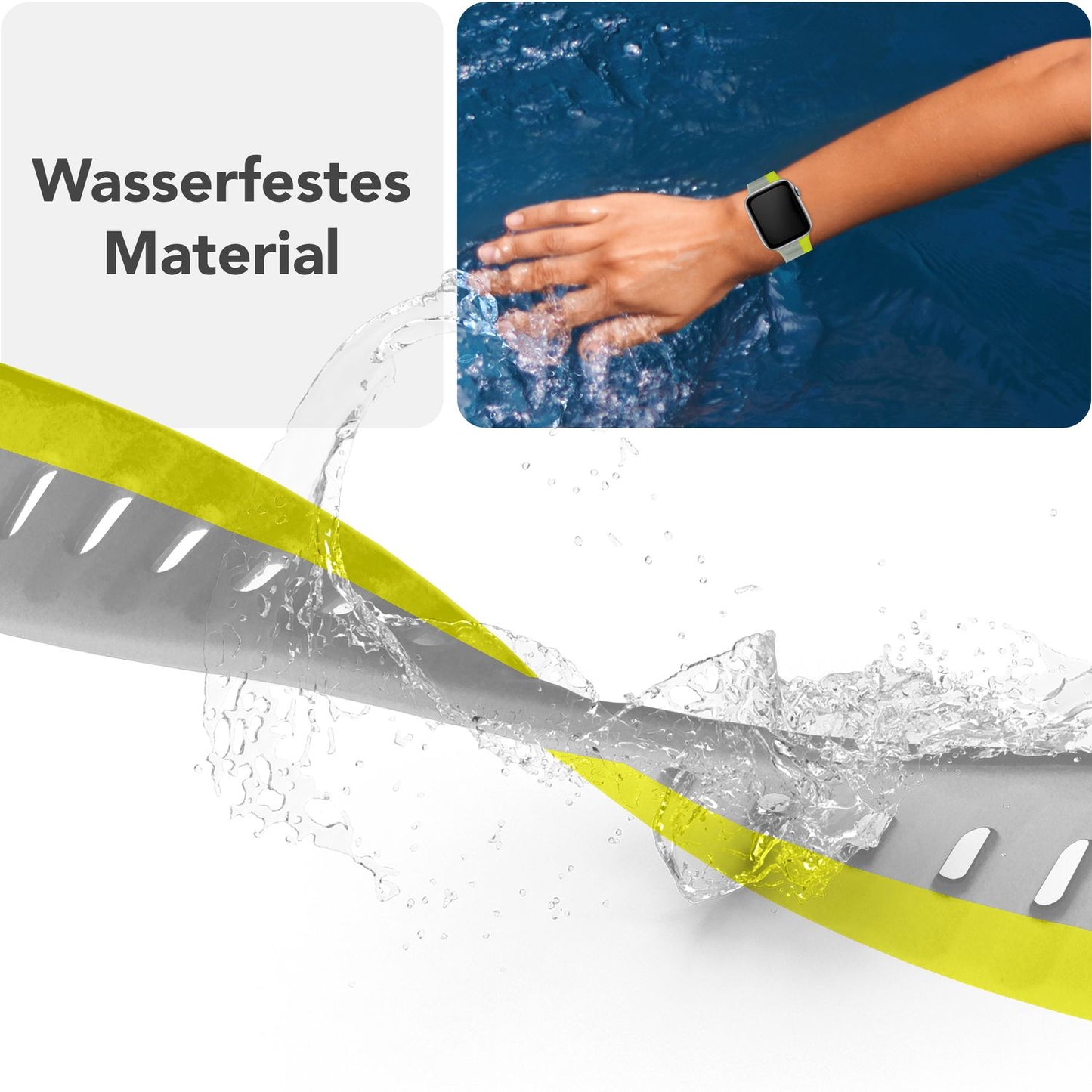 NALIA Motion Armband für Apple Watch Ultra/SE/10/9/8/7/6/5/4/3/2/1, Gehäusegröße 42/44/45/46/49mm, Soft Silikon Ersatz Sportarmband mit Steck-Pin Verschluss