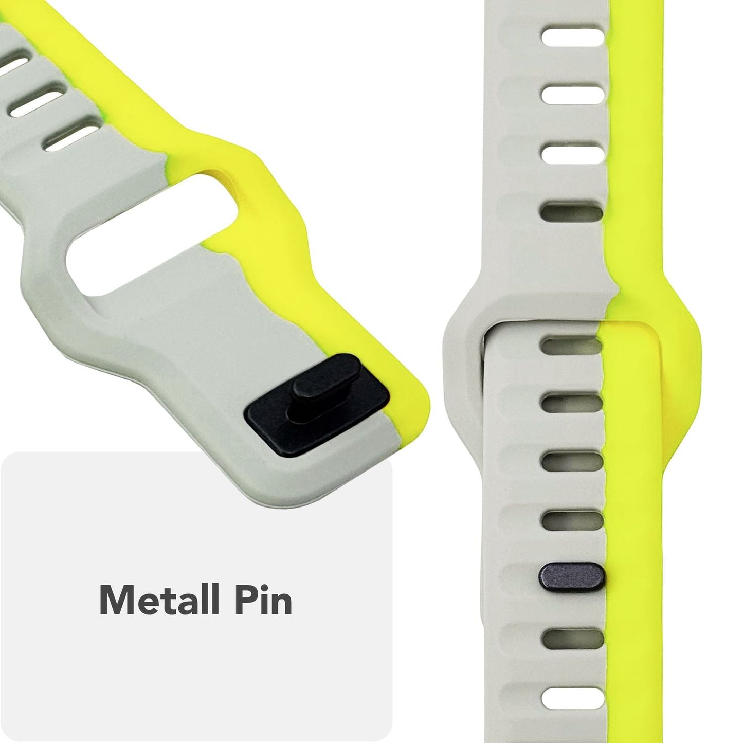 NALIA Motion Armband für Apple Watch Ultra/SE/10/9/8/7/6/5/4/3/2/1, Gehäusegröße 42/44/45/46/49mm, Soft Silikon Ersatz Sportarmband mit Steck-Pin Verschluss