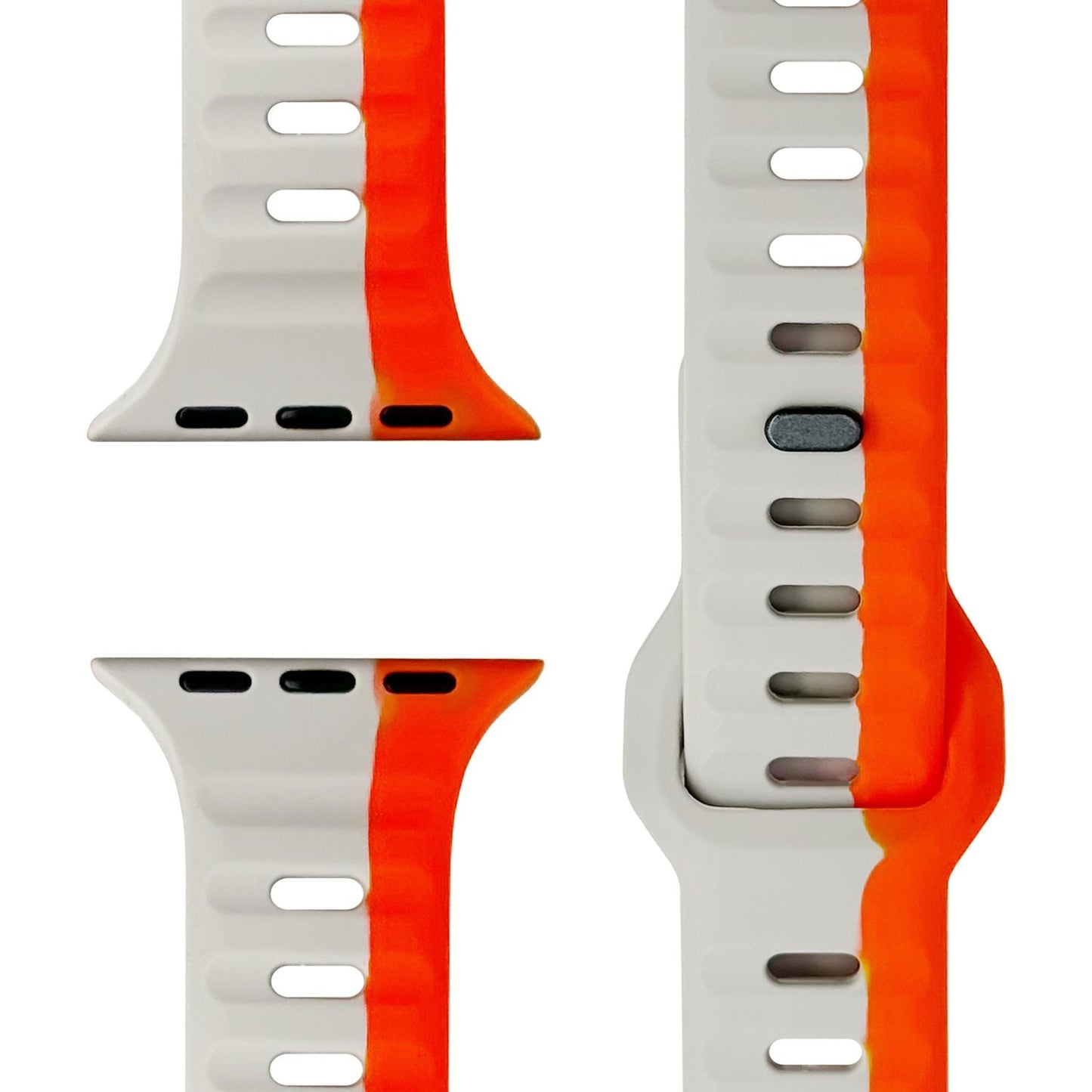 NALIA Motion Armband für Apple Watch Ultra/SE/10/9/8/7/6/5/4/3/2/1, Gehäusegröße 42/44/45/46/49mm, Soft Silikon Ersatz Sportarmband mit Steck-Pin Verschluss