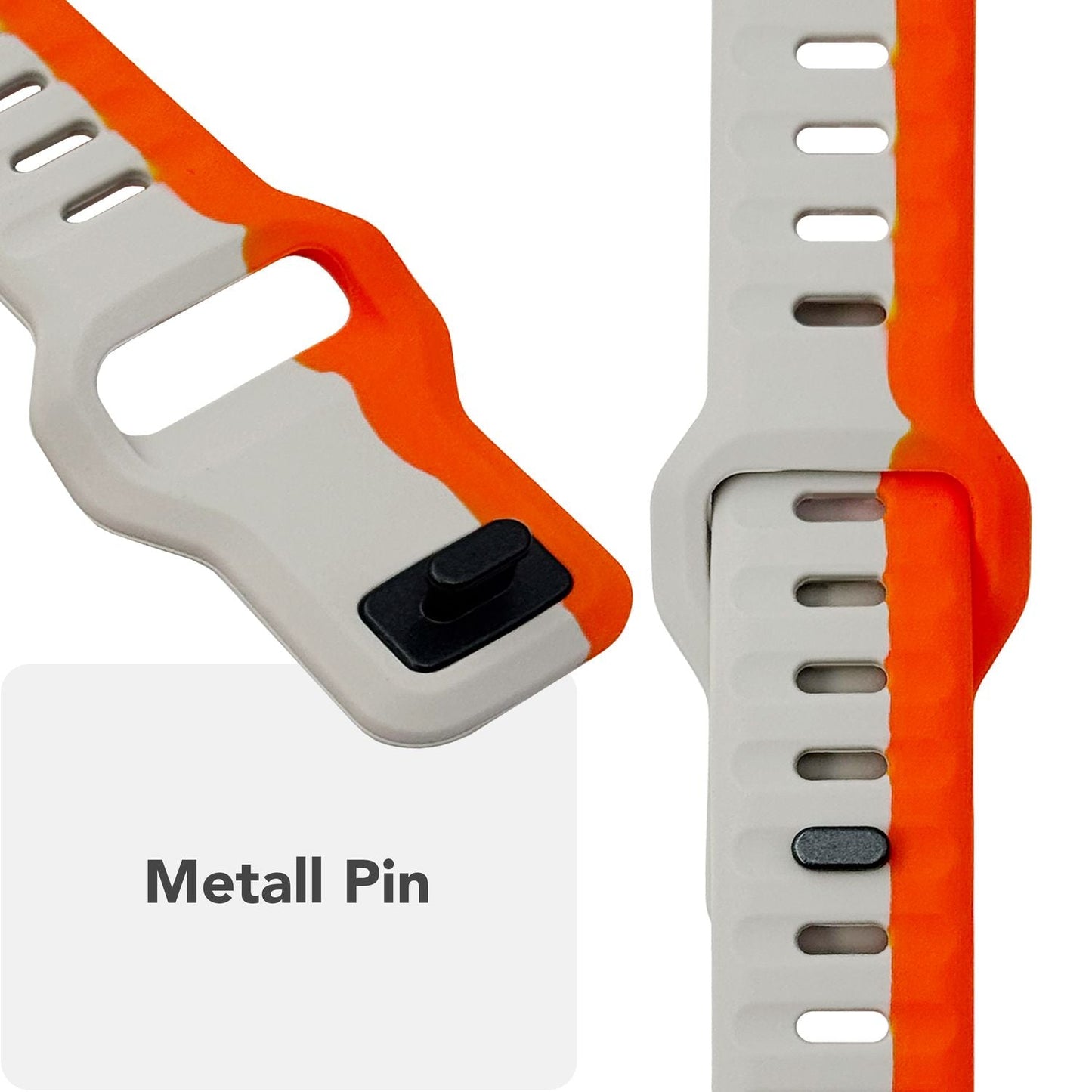 NALIA Motion Armband für Apple Watch Ultra/SE/10/9/8/7/6/5/4/3/2/1, Gehäusegröße 42/44/45/46/49mm, Soft Silikon Ersatz Sportarmband mit Steck-Pin Verschluss