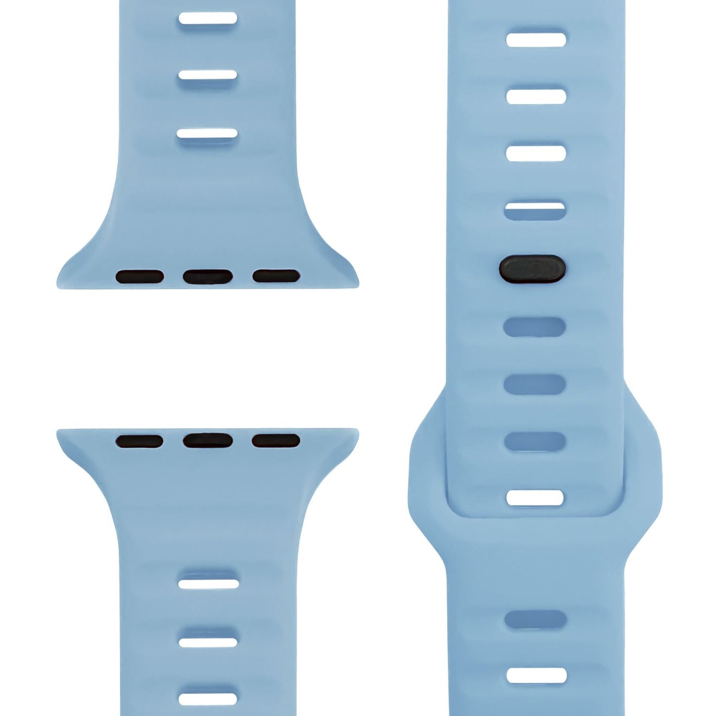 NALIA Motion Armband für Apple Watch Ultra/SE/10/9/8/7/6/5/4/3/2/1, Gehäusegröße 42/44/45/46/49mm, Soft Silikon Ersatz Sportarmband mit Steck-Pin Verschluss