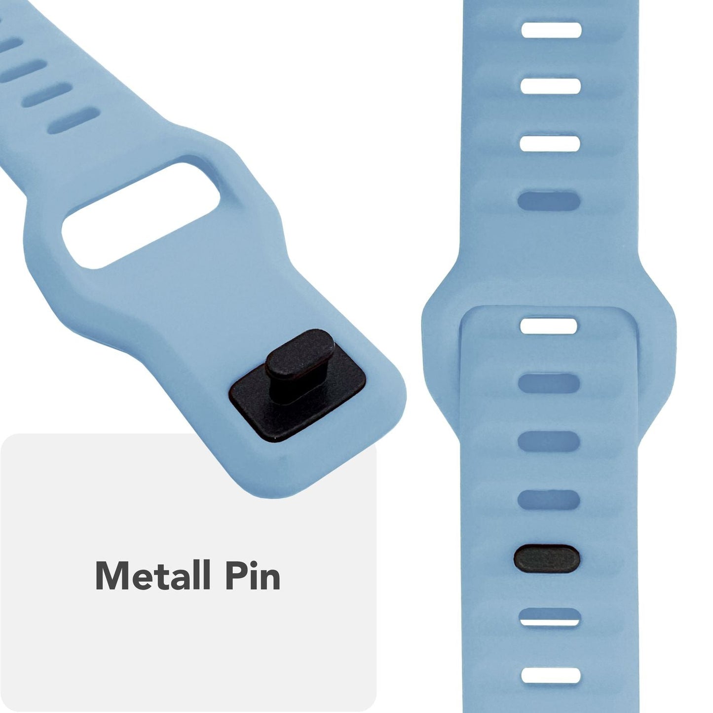 NALIA Motion Armband für Apple Watch Ultra/SE/10/9/8/7/6/5/4/3/2/1, Gehäusegröße 42/44/45/46/49mm, Soft Silikon Ersatz Sportarmband mit Steck-Pin Verschluss