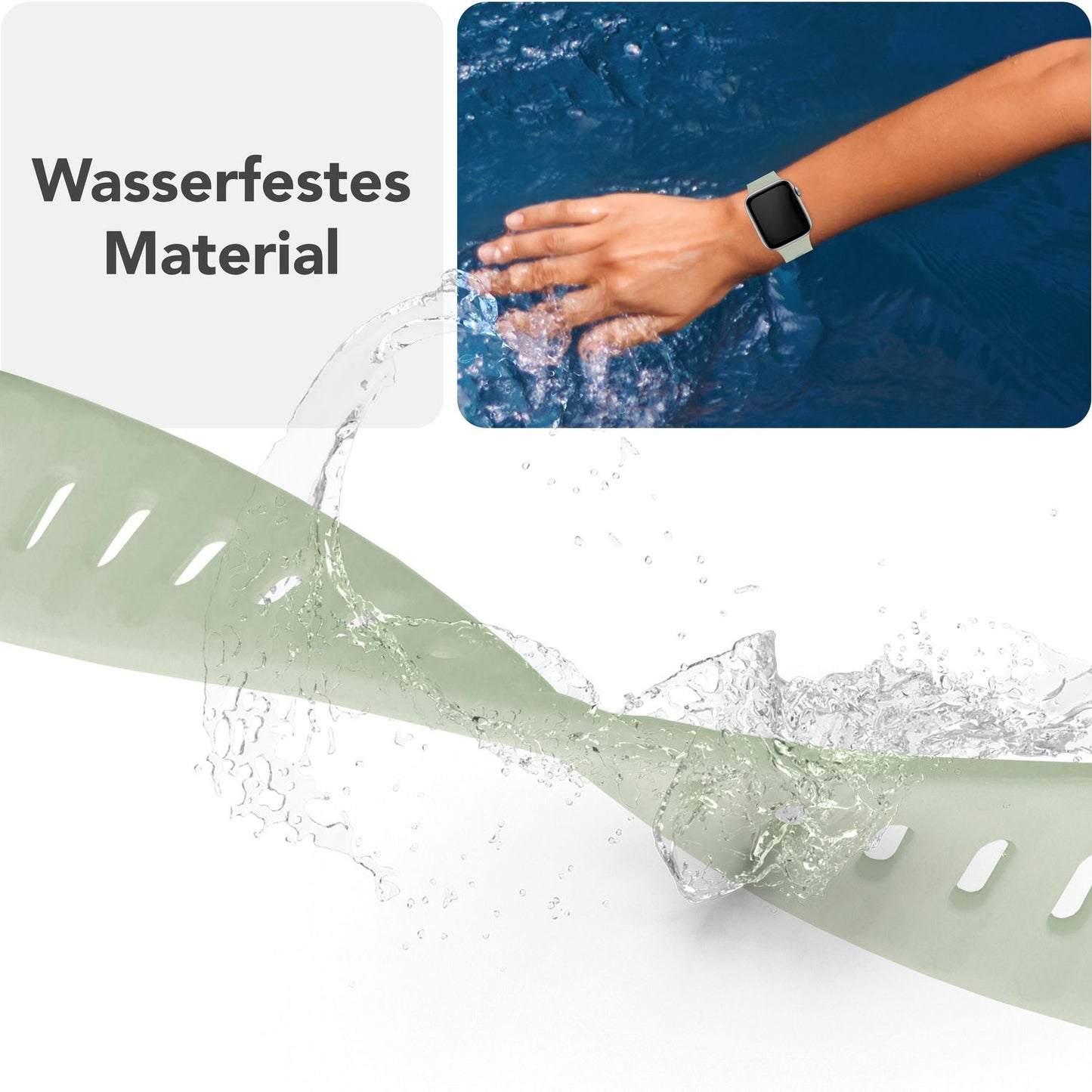 NALIA Motion Armband für Apple Watch Ultra/SE/10/9/8/7/6/5/4/3/2/1, Gehäusegröße 42/44/45/46/49mm, Soft Silikon Ersatz Sportarmband mit Steck-Pin Verschluss