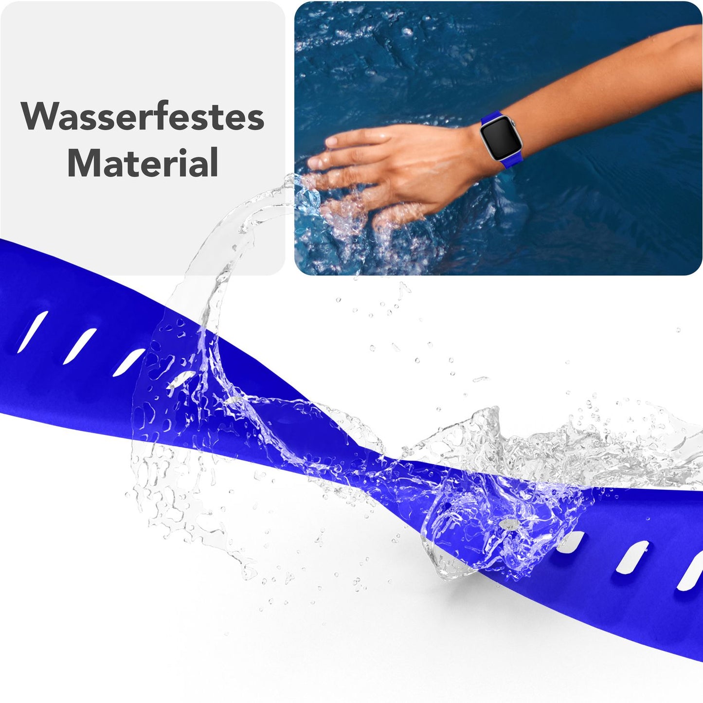 NALIA Motion Armband für Apple Watch Ultra/SE/10/9/8/7/6/5/4/3/2/1, Gehäusegröße 42/44/45/46/49mm, Soft Silikon Ersatz Sportarmband mit Steck-Pin Verschluss