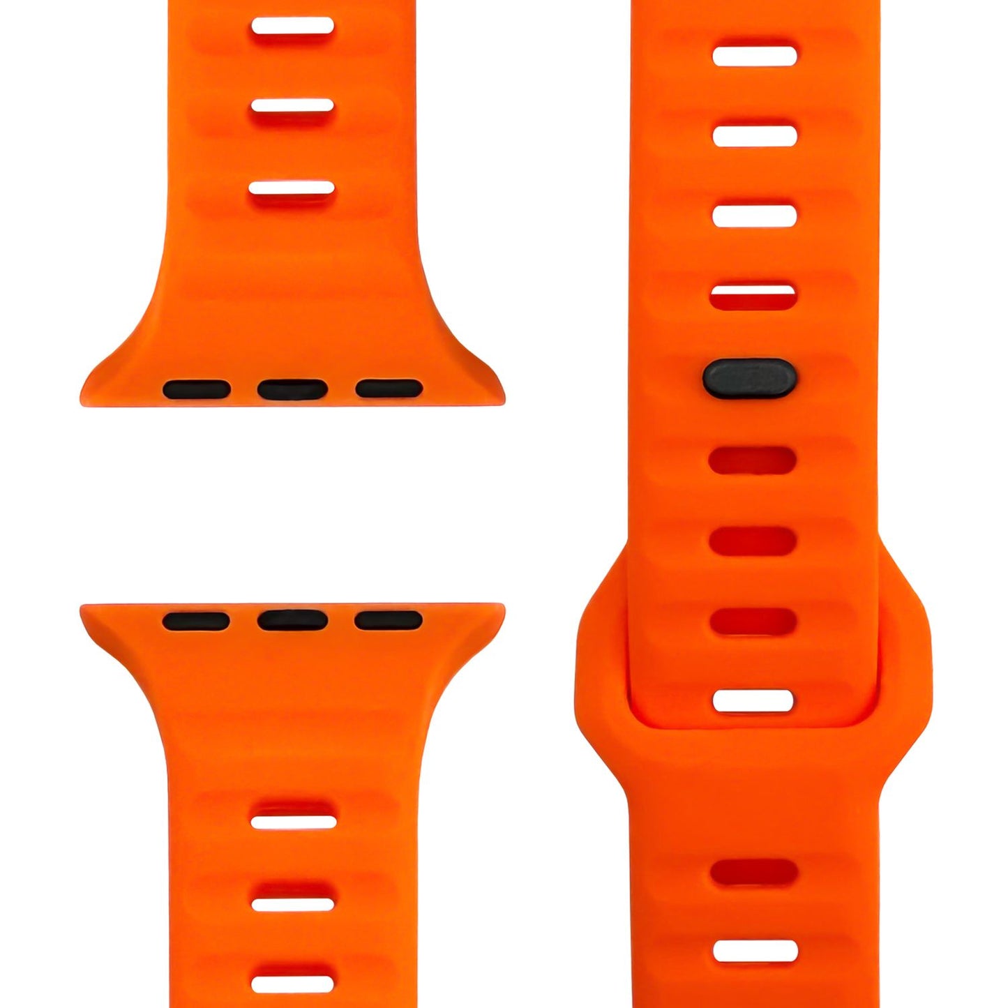 NALIA Motion Armband für Apple Watch Ultra/SE/10/9/8/7/6/5/4/3/2/1, Gehäusegröße 42/44/45/46/49mm, Soft Silikon Ersatz Sportarmband mit Steck-Pin Verschluss