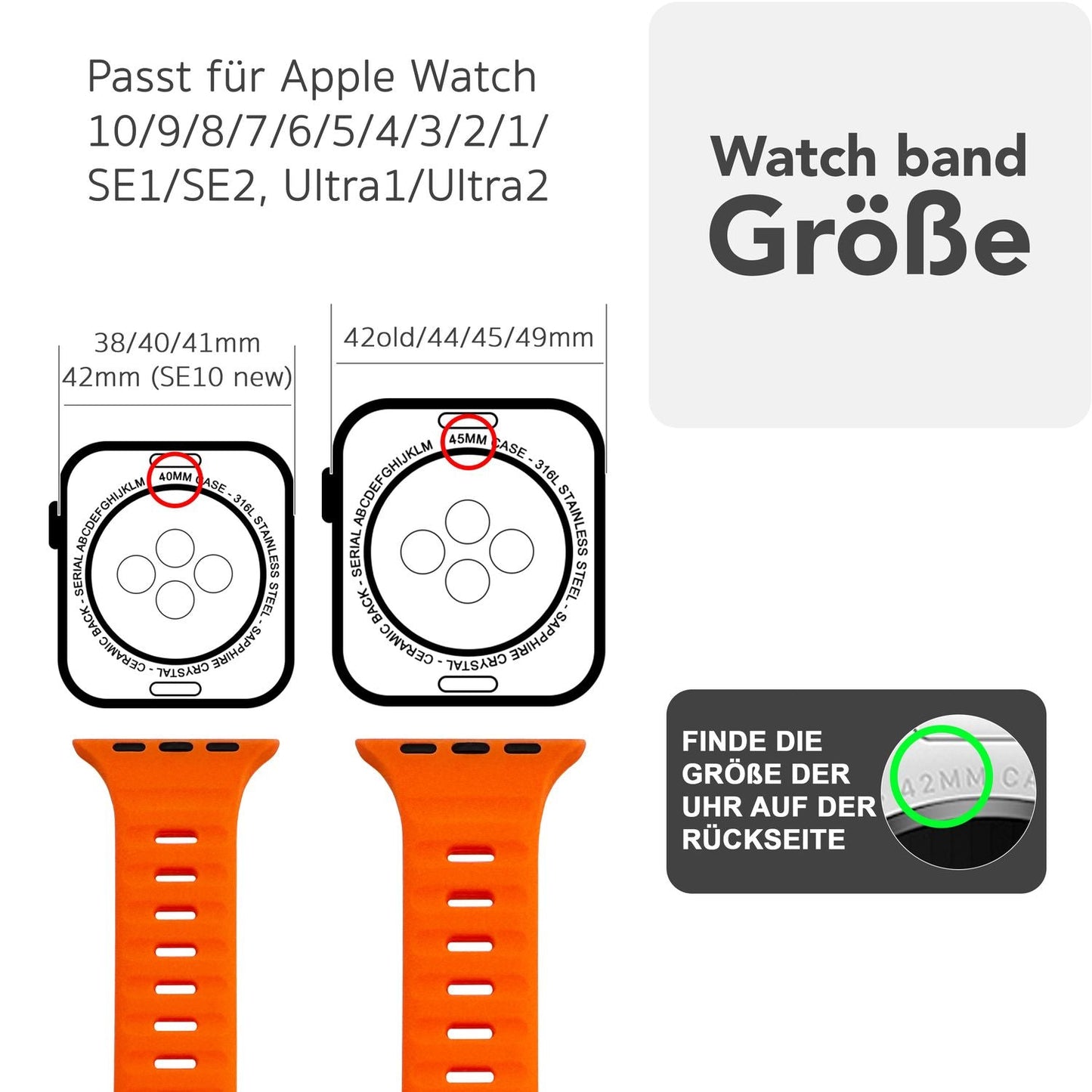 NALIA Motion Armband für Apple Watch Ultra/SE/10/9/8/7/6/5/4/3/2/1, Gehäusegröße 42/44/45/46/49mm, Soft Silikon Ersatz Sportarmband mit Steck-Pin Verschluss