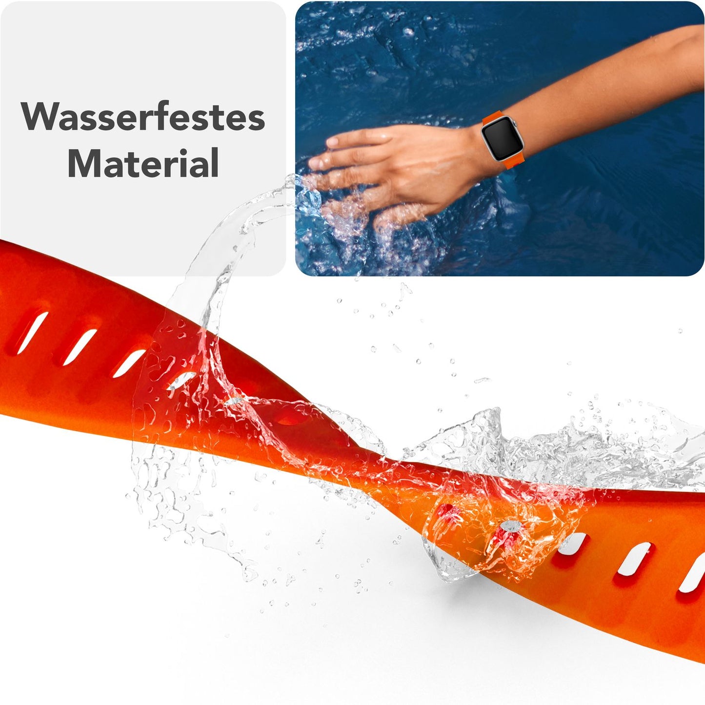 NALIA Motion Armband für Apple Watch Ultra/SE/10/9/8/7/6/5/4/3/2/1, Gehäusegröße 42/44/45/46/49mm, Soft Silikon Ersatz Sportarmband mit Steck-Pin Verschluss