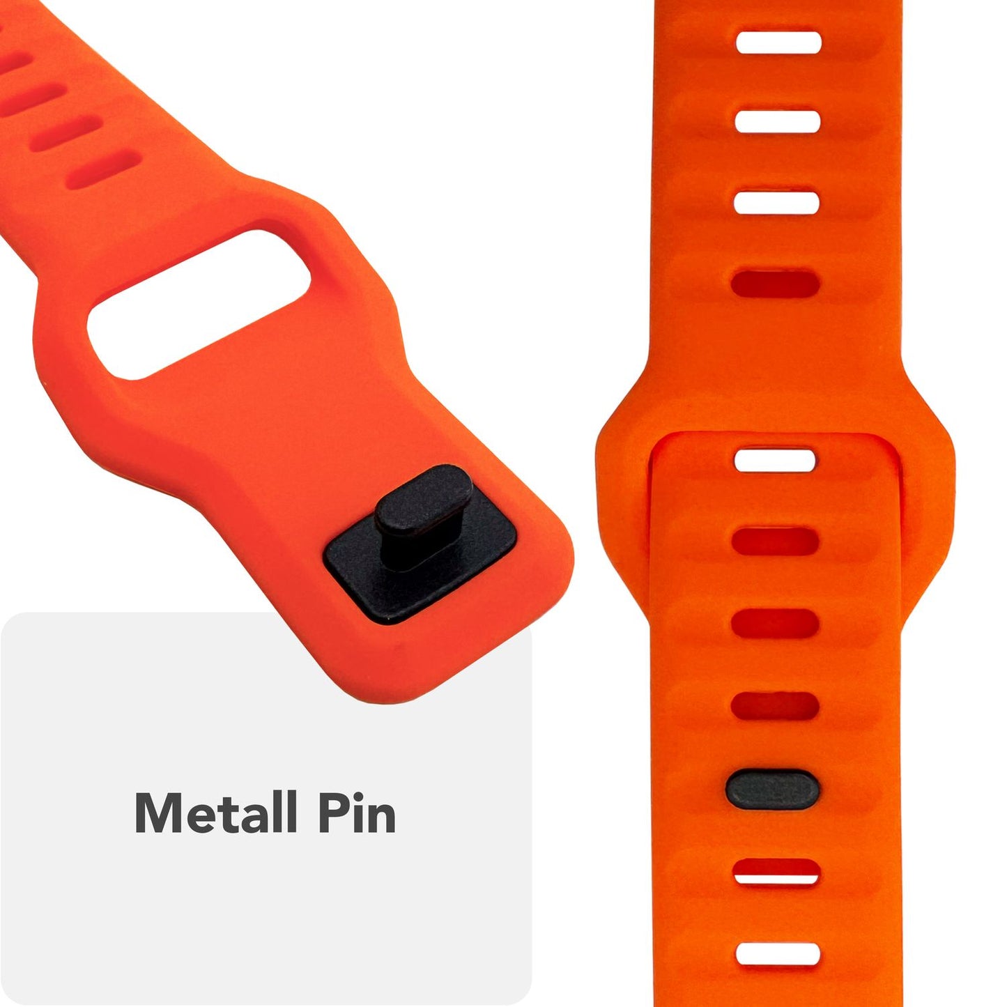 NALIA Motion Armband für Apple Watch Ultra/SE/10/9/8/7/6/5/4/3/2/1, Gehäusegröße 42/44/45/46/49mm, Soft Silikon Ersatz Sportarmband mit Steck-Pin Verschluss