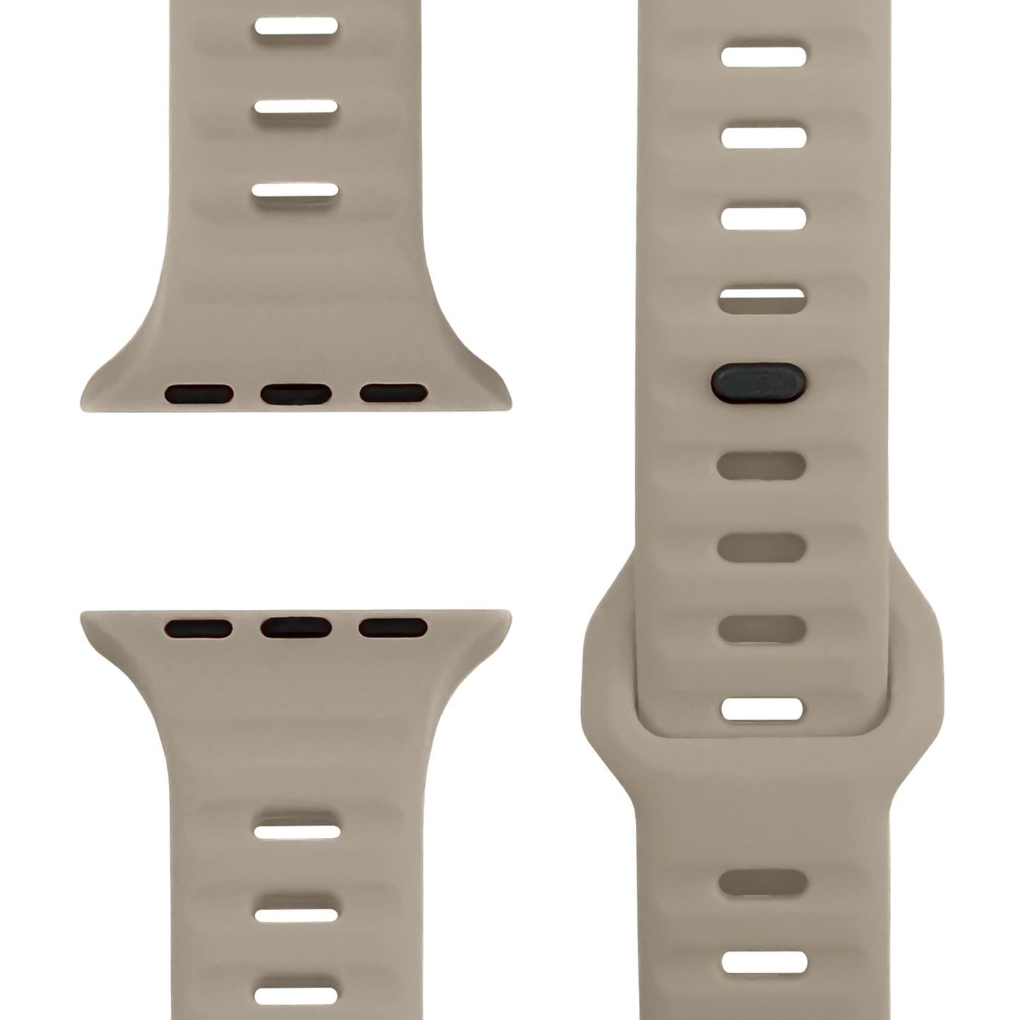 NALIA Motion Armband für Apple Watch Ultra/SE/10/9/8/7/6/5/4/3/2/1, Gehäusegröße 42/44/45/46/49mm, Soft Silikon Ersatz Sportarmband mit Steck-Pin Verschluss