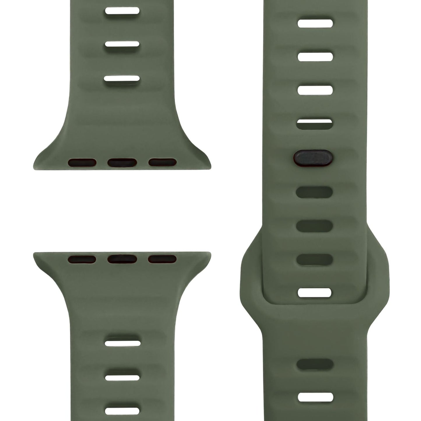 NALIA Motion Armband für Apple Watch Ultra/SE/10/9/8/7/6/5/4/3/2/1, Gehäusegröße 42/44/45/46/49mm, Soft Silikon Ersatz Sportarmband mit Steck-Pin Verschluss