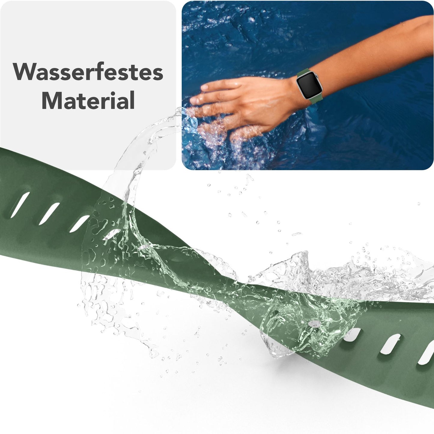 NALIA Motion Armband für Apple Watch Ultra/SE/10/9/8/7/6/5/4/3/2/1, Gehäusegröße 42/44/45/46/49mm, Soft Silikon Ersatz Sportarmband mit Steck-Pin Verschluss