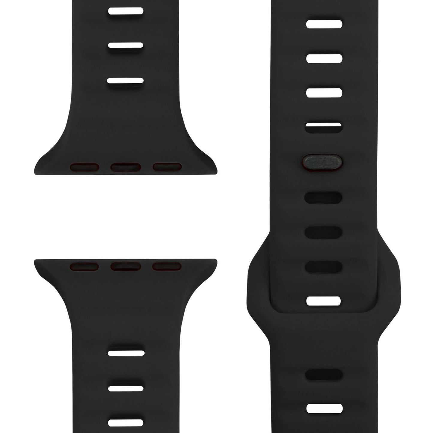 NALIA Motion Armband für Apple Watch Ultra/SE/10/9/8/7/6/5/4/3/2/1, Gehäusegröße 42/44/45/46/49mm, Soft Silikon Ersatz Sportarmband mit Steck-Pin Verschluss