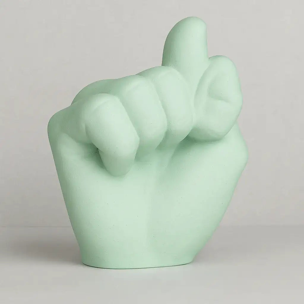 Handfigur Ablehnung Humorvolles Statement - Maße 18 cm, Gewicht 0,5 kg