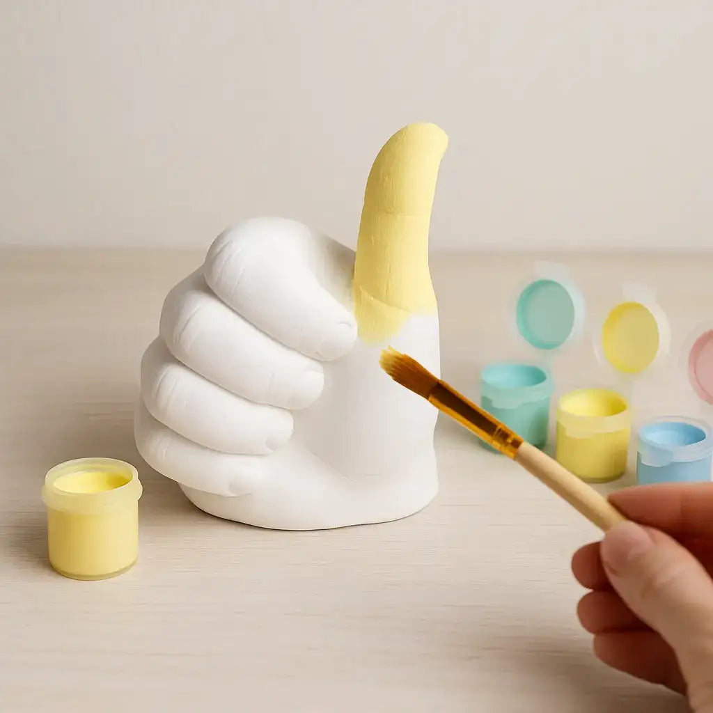 Alles Gut Handzeichen Figur - Symbol Optimismus - Größe 12 cm, Keramik