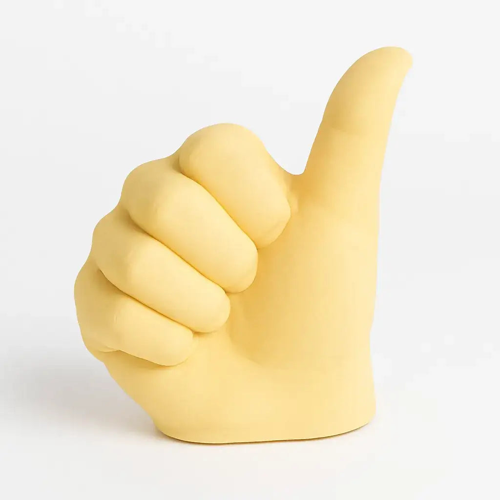 Alles Gut Handzeichen Figur - Symbol Optimismus - Größe 12 cm, Keramik