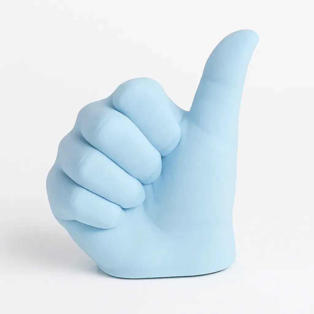 Alles Gut Handzeichen Figur - Symbol Optimismus - Größe 12 cm, Keramik