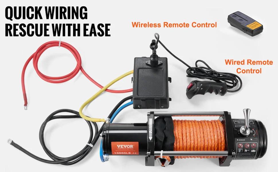 VEVOR S10000 Elektrische Winde - Zugkraft 4536 Kg, 3 PS, 20 m Seil