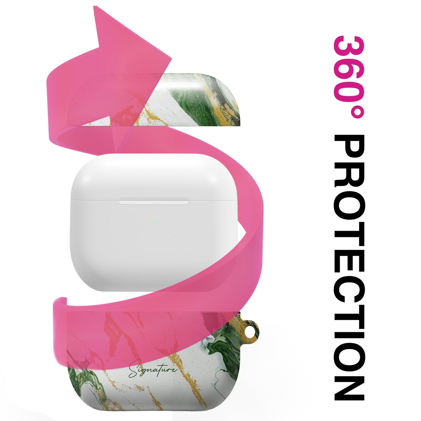 Husă NALIA Emerald pentru AirPods 4 - Protecție Signature, Material silicon, Dimensiuni 64x45x22 mm