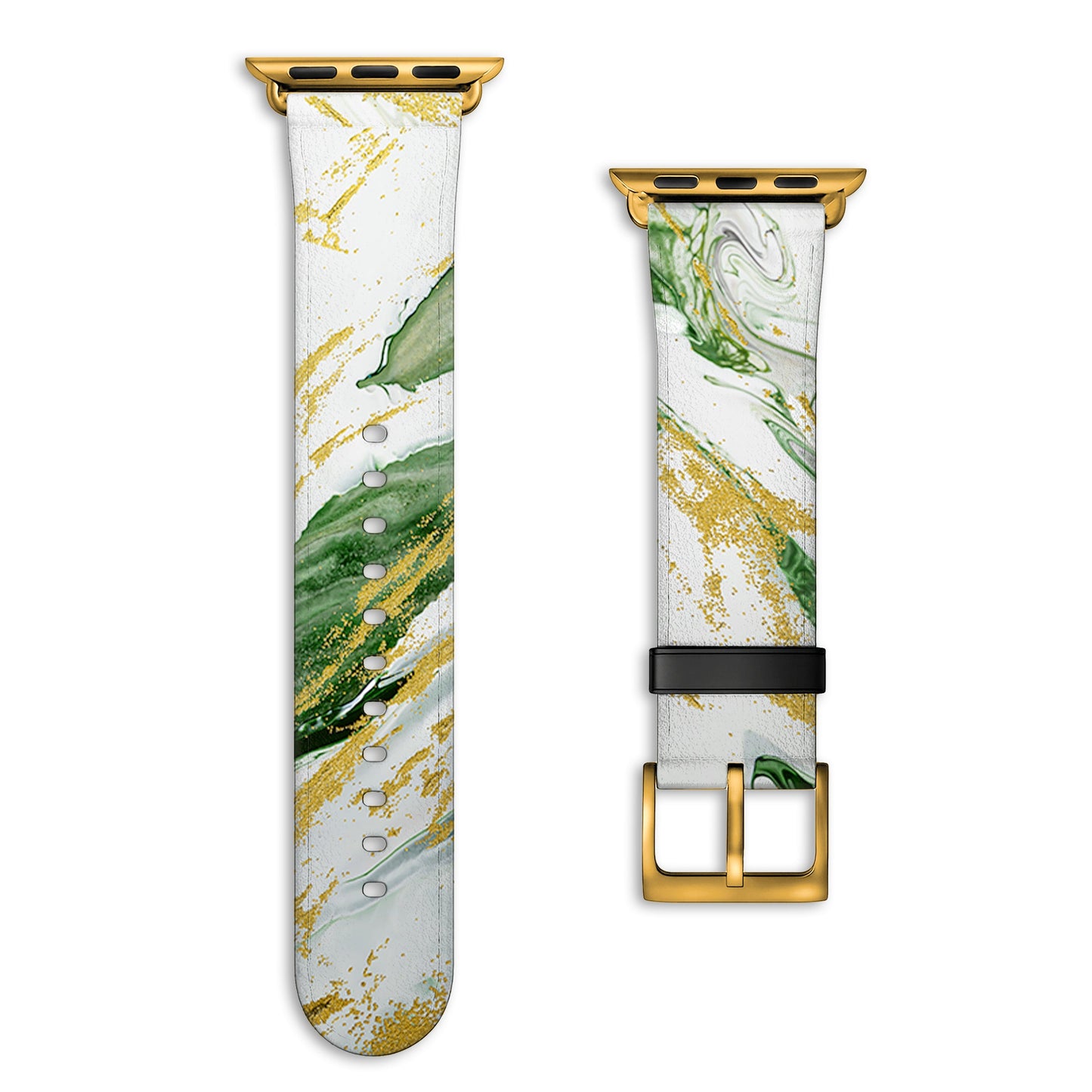 Brățară NALIA Berlin cu model de smarald pentru încheietura mâinii - Compatibilă cu Apple Watch 38-41mm și 42mm, Material: Piele artificială