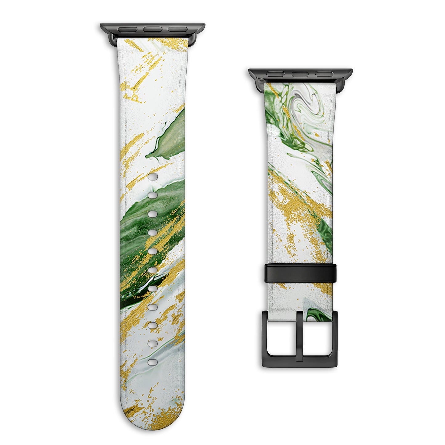 Brățară NALIA Berlin cu model de smarald pentru încheietura mâinii - Compatibilă cu Apple Watch 38-41mm și 42mm, Material: Piele artificială