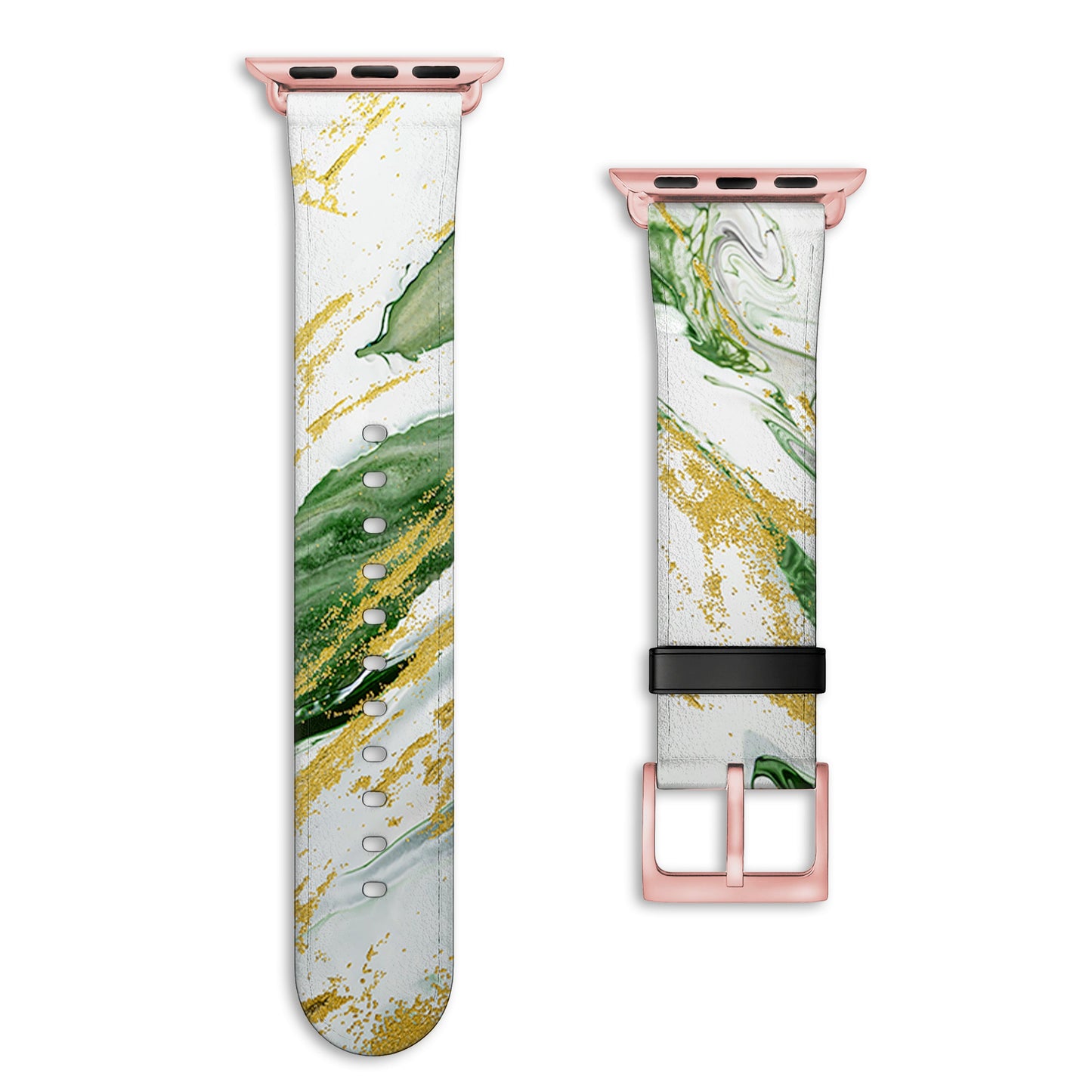 Brățară NALIA Berlin cu model de smarald pentru încheietura mâinii - Compatibilă cu Apple Watch 38-41mm și 42mm, Material: Piele artificială