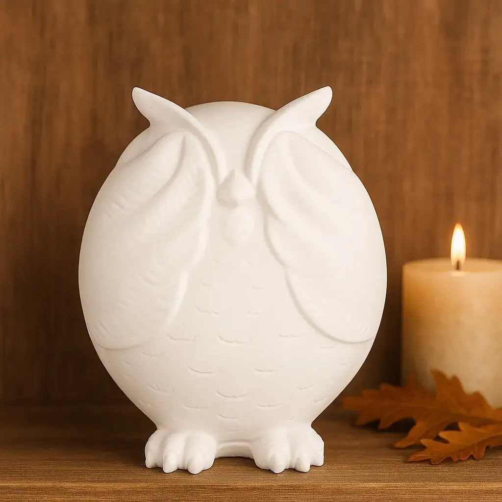 Nichts Böses Sehen Eulenfigur Personalisierbar - 12 cm, Material Keramik