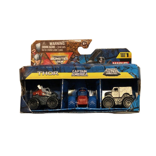 Monster Jam Truck Marvel Superhelden - Kapazität 3 Modelle Größe Mini