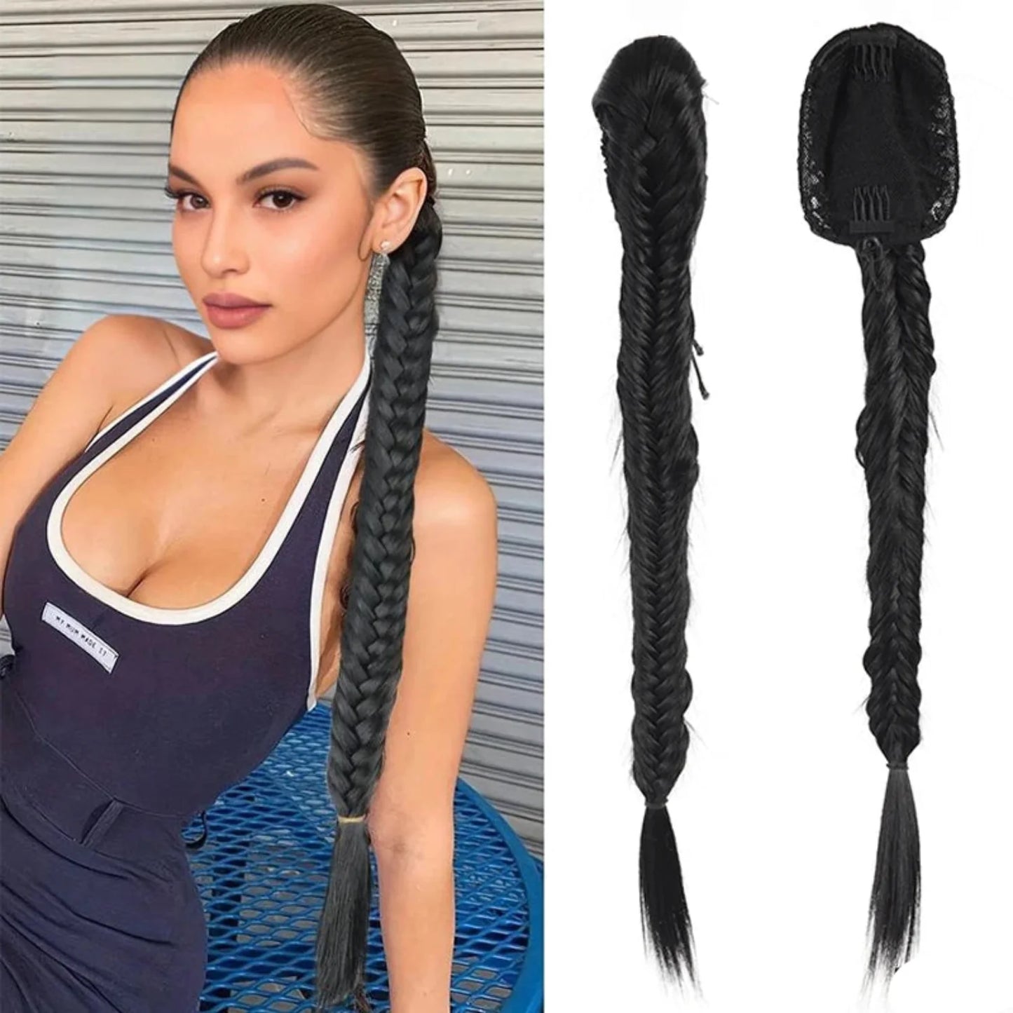 Ponytail extensions – 24 inch synthetic curly drawstring hairpiece for women