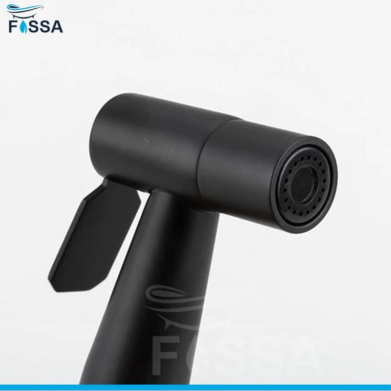 Fossa Hand Held Bidet Sprayer Premium Stainless Steel Sprayer Shattaf - Bidet Spray Head for Toilet, Hand Bidet Sprayer for Toilet Black-1