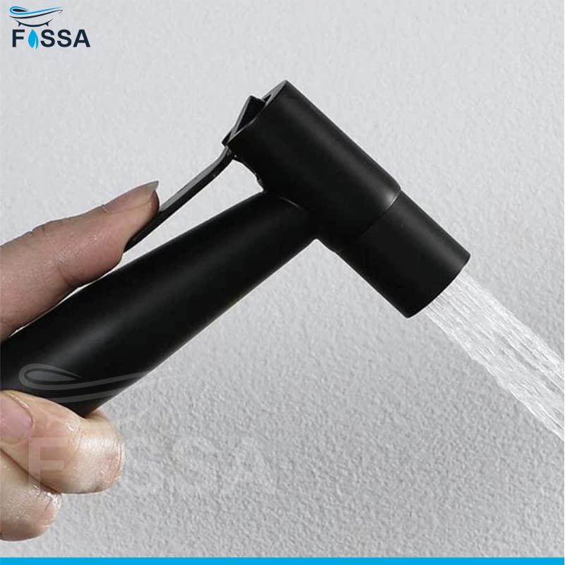 Fossa Hand Held Bidet Sprayer Premium Stainless Steel Sprayer Shattaf - Bidet Spray Head for Toilet, Hand Bidet Sprayer for Toilet Black-3