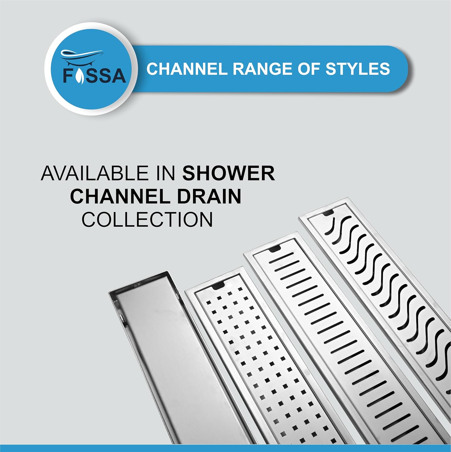 Fossa 18"x4" Shower Linear Brushed Drain Side Hole Floor Drain with Accessories 304 Stainless Steel SCD-1701B2-4