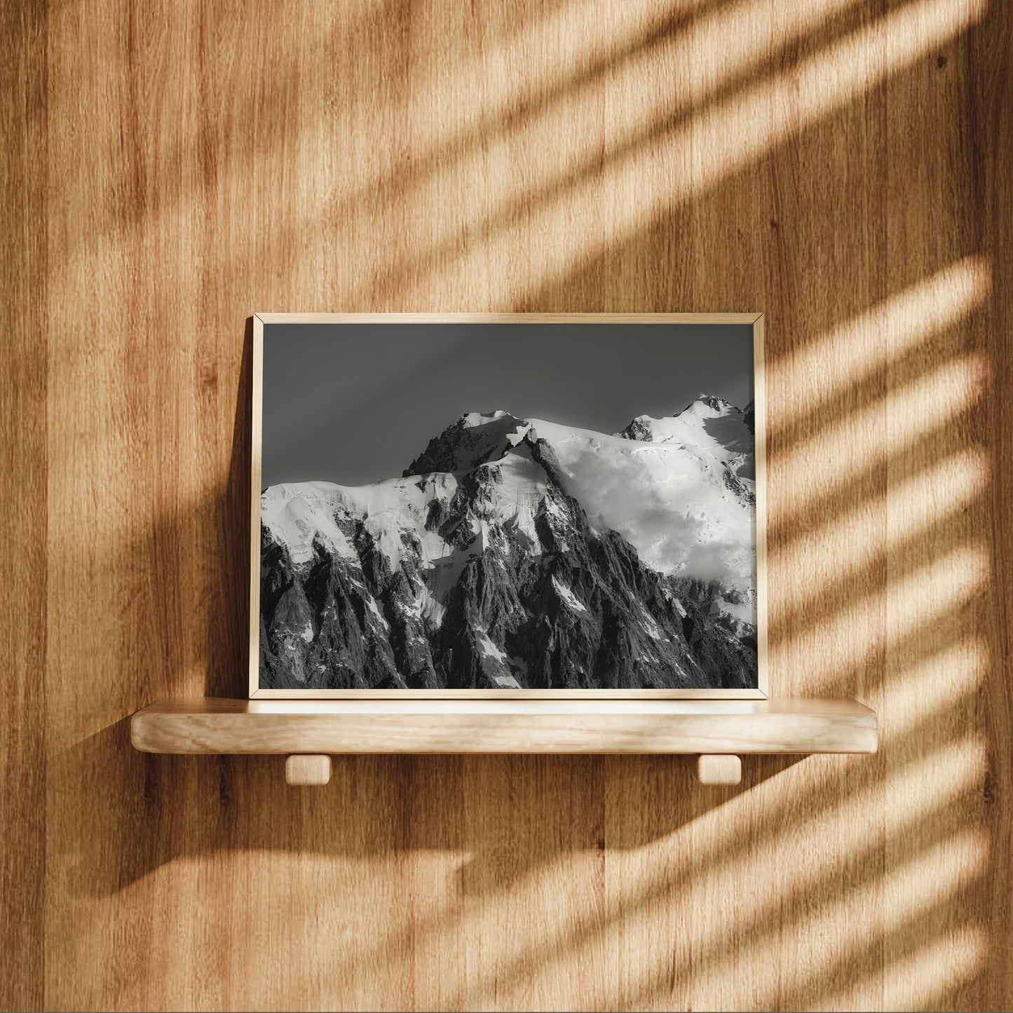 Aiguille Du Midi Schwarzweiß Fotodruck - Format 21x30 Cm Papier 200 g