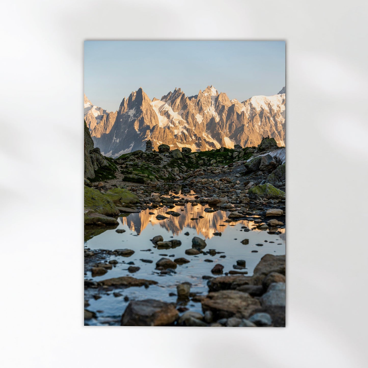 Aiguilles De Chamonix Fotoprint - Atemberaubende Berglandschaft 200GSM Ungerahmt