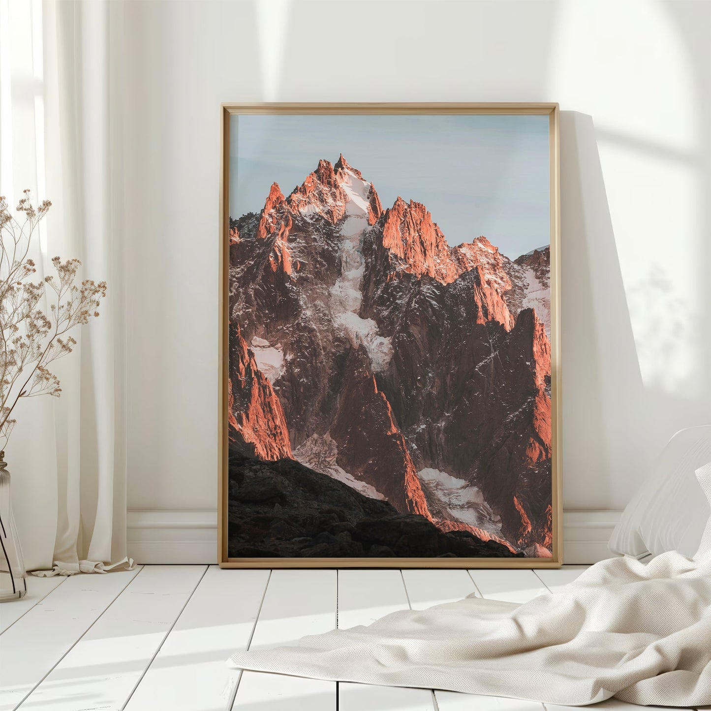 Aiguilles de Chamonix Sonnenuntergangsbild - 200 g/m² Mattes 5x7 bis A4