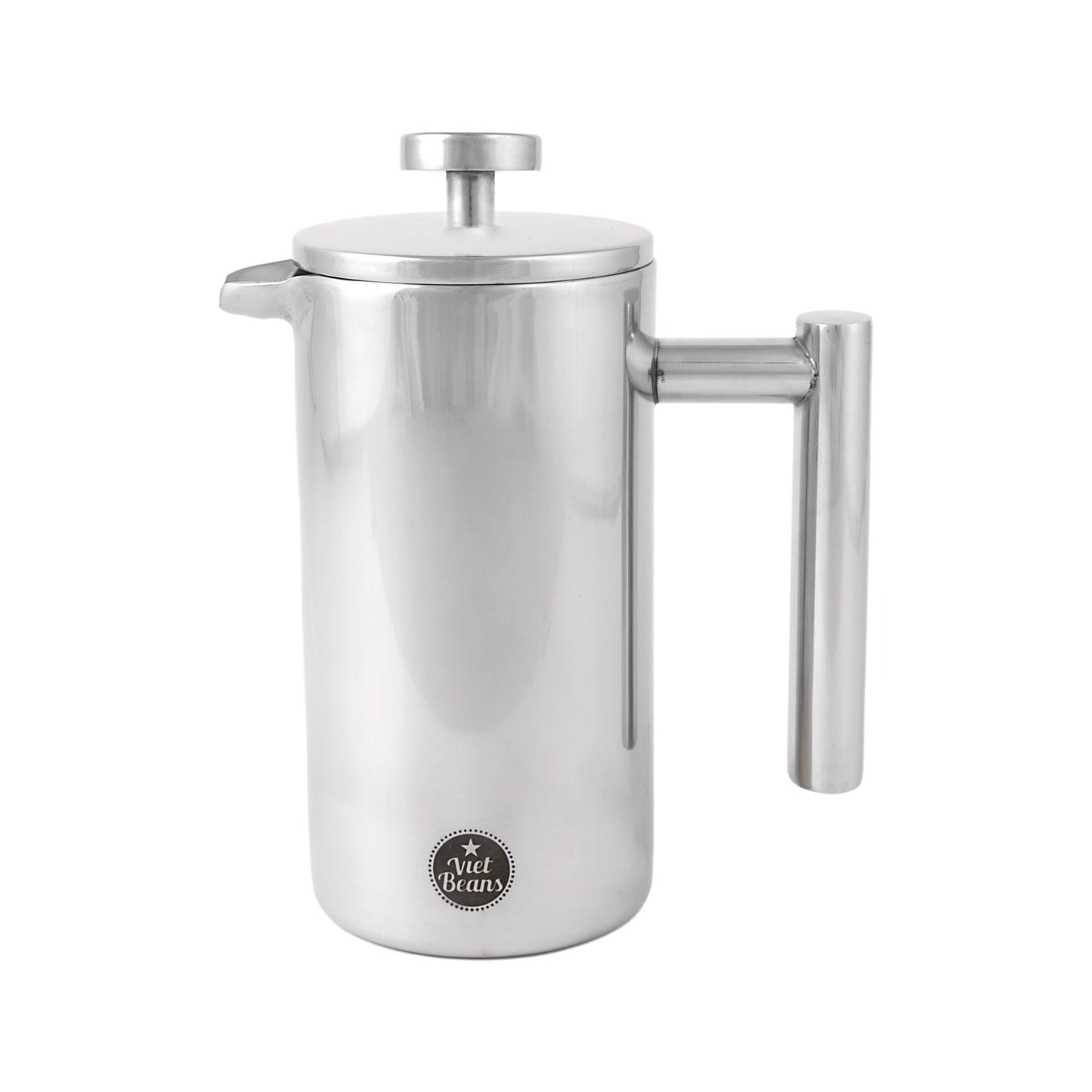 French Press aus Edelstahl - doppelwandiger Kaffeebereiter