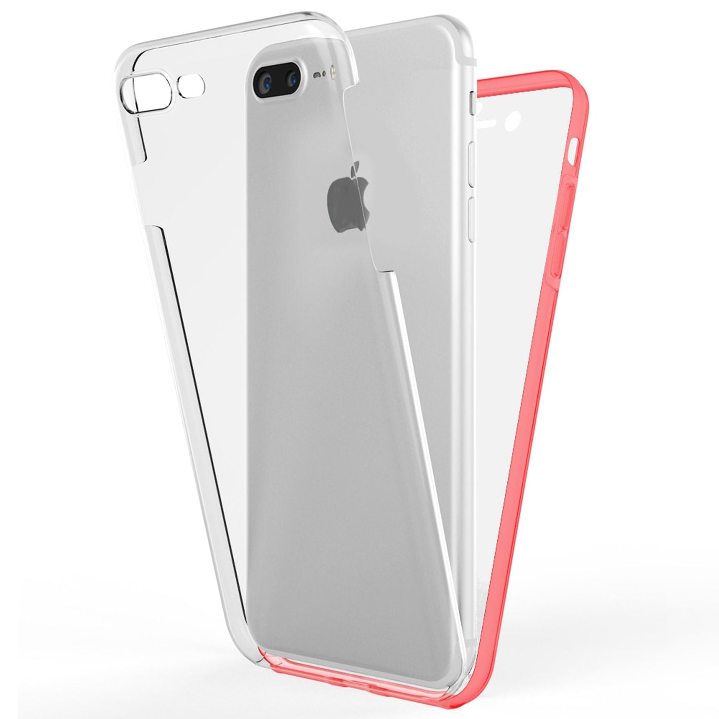 NALIA 360 Grad Handy Hülle für Apple iPhone 8 Plus / 7 Plus, Full Cover Case