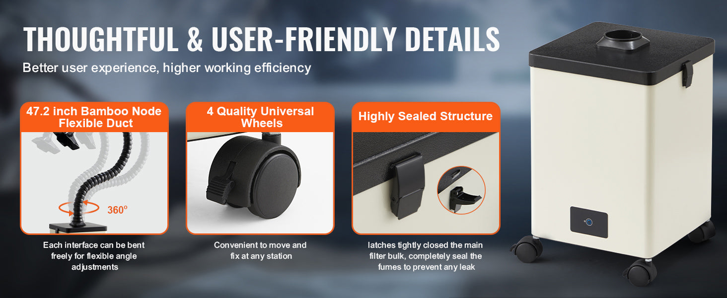 SucceBuy Lötrauchabsauger 3-Stufen-Filter Kompakt - 150W 332m3/h by Golden Bridge Store