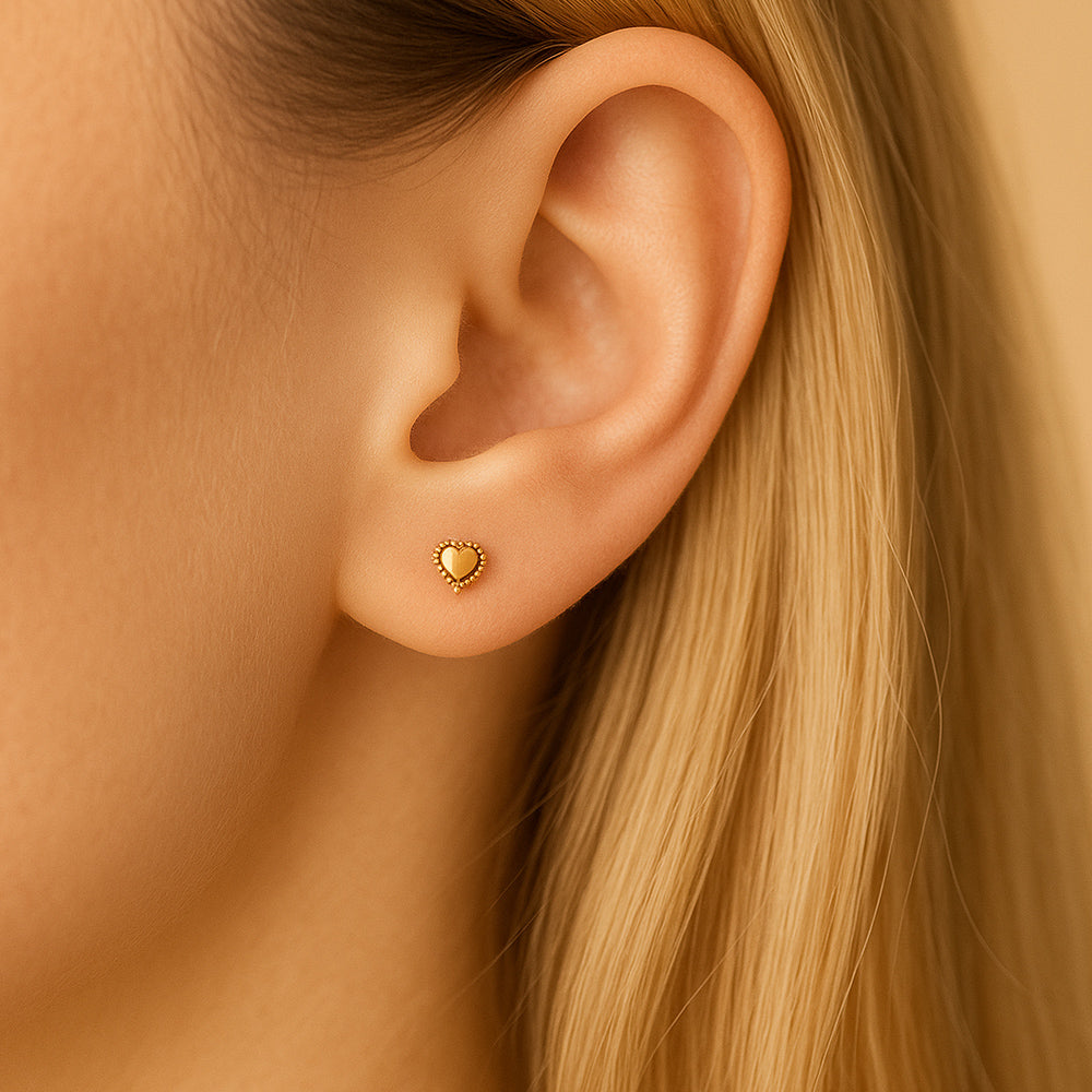 SilberHerz Mini-Herzchen Filigraner Rand - Größe 8 Mm, 925er Silber