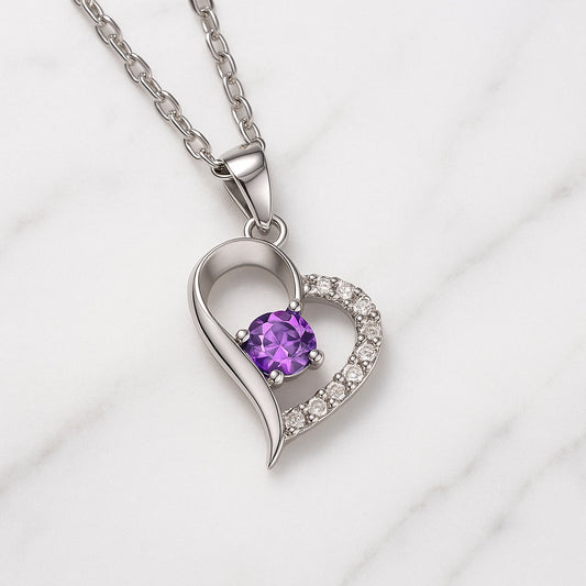 Colier cu pandantiv din argint 925, inimă, 45cm